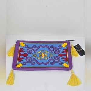 Disney Aladdin Magic Carpet Tassel Clutch Pouch Cosmetic Bag NWT